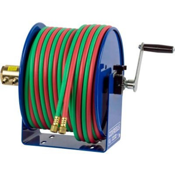 Coxreels 112W1-100, 100 Series Welding Cable: 1/4" Twin, 100' Hose/Cable, 200 PSI 112W-1-100